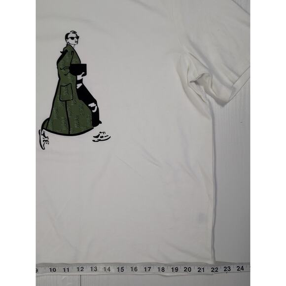 On 12th Women’s Graphic Embellished Tee XL White Beaded Neckline Street Style - Picture 7 of 11